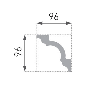 Cornișă decorativă E-16