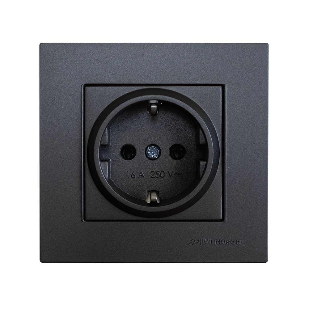 Priză simplă 16A Antracit Rita Mutlusan