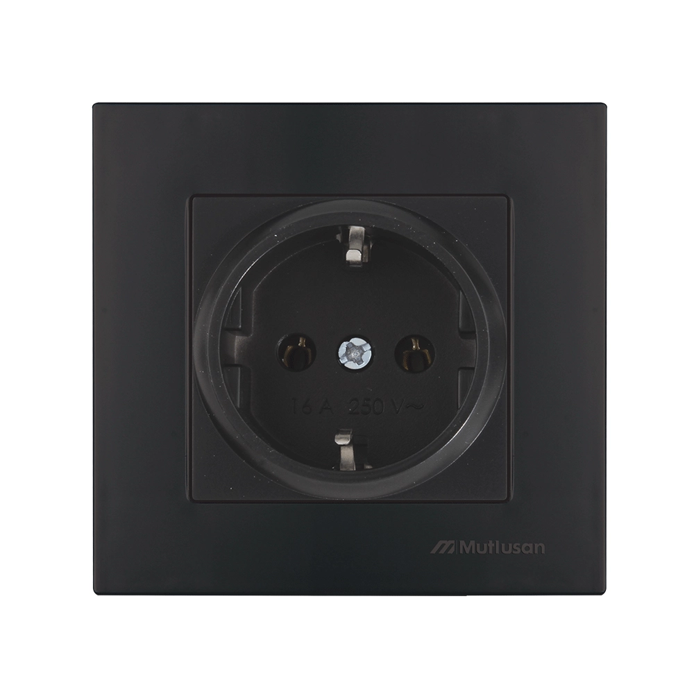 Priză unică 16A Negru Rita Mutlusan