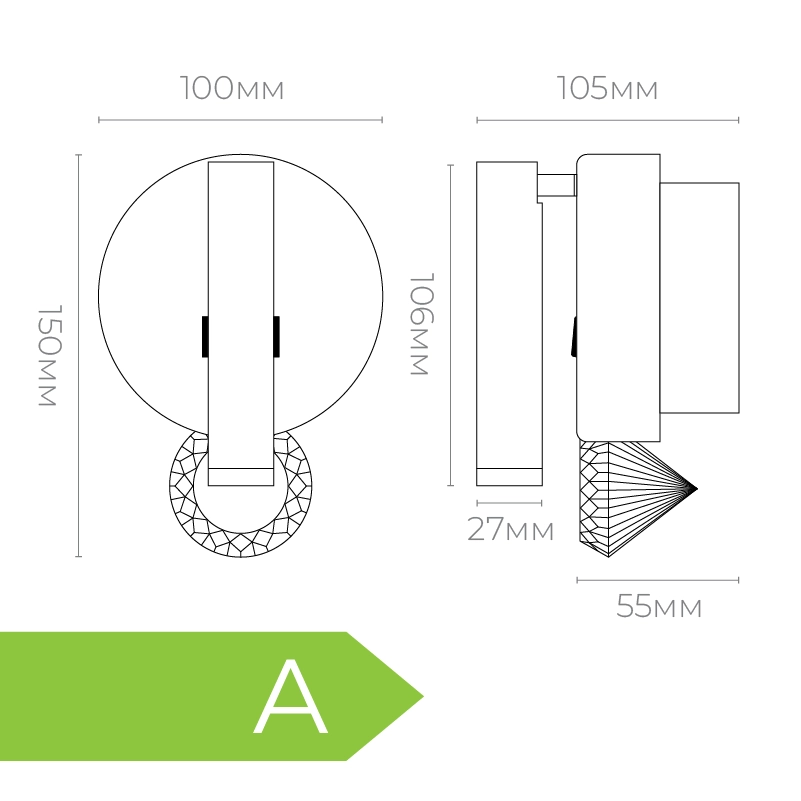 Aplică neagră AP-09-D