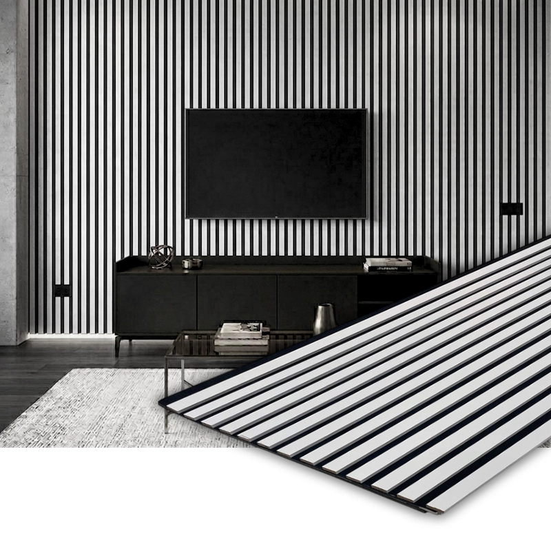 Panou MDF acustic 60x275cm alb + CADOU: Lipici de montare