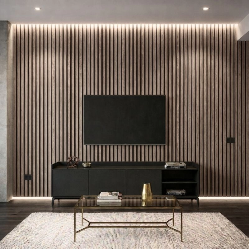 Panou MDF acustic 60x275cm Vintage + CADOU: Lipici de montare