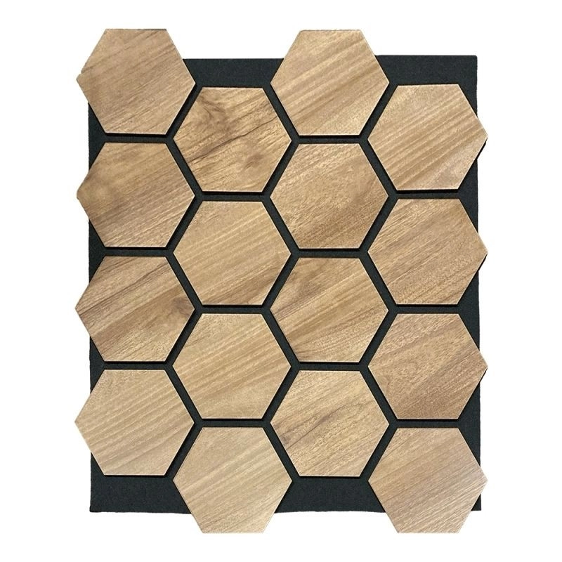 Panou acustic Light Walnut - Honeycomb