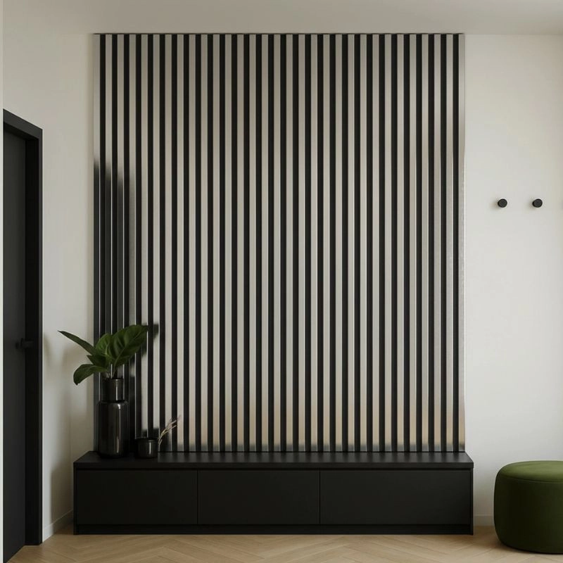 Panou MDF acustic 60x275cm argintiu