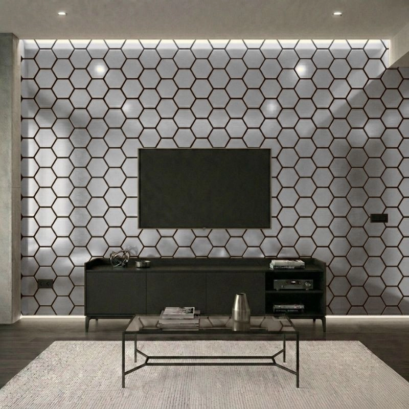 Panou acustic Silver - Honeycomb