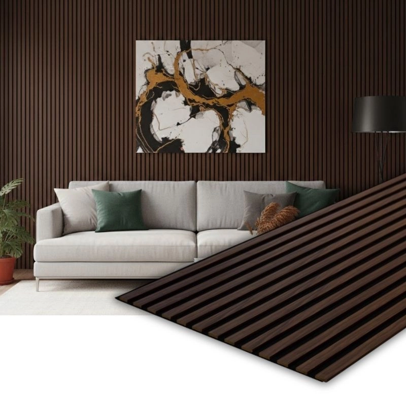 Panou MDF acustic 60x275cm nuc închis