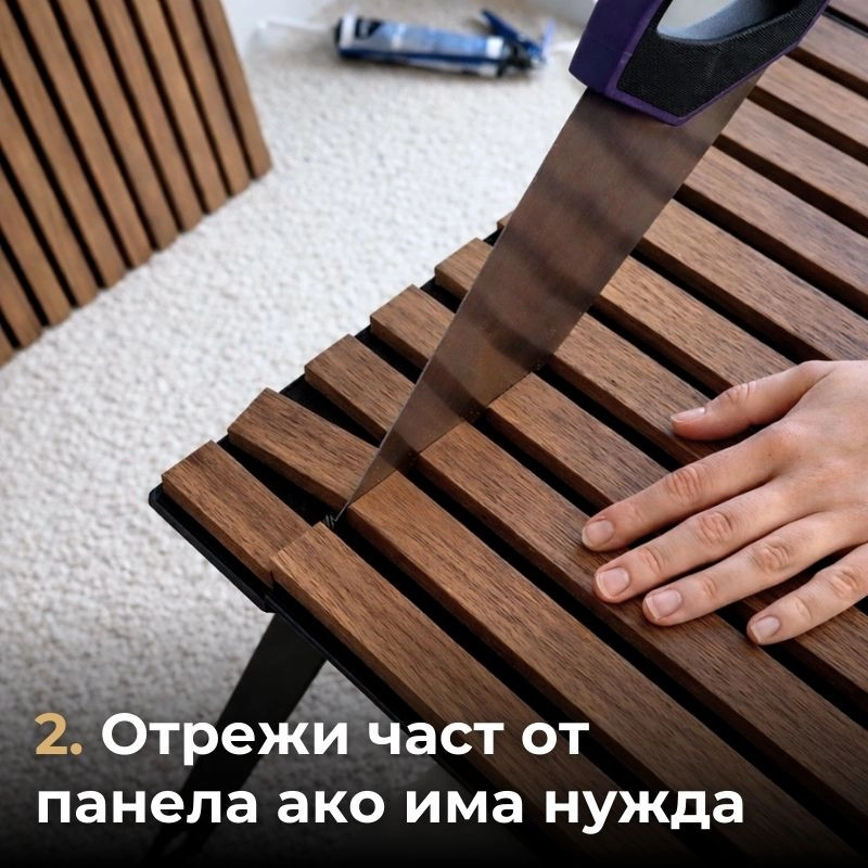 Panou MDF acustic 60x275cm argintiu