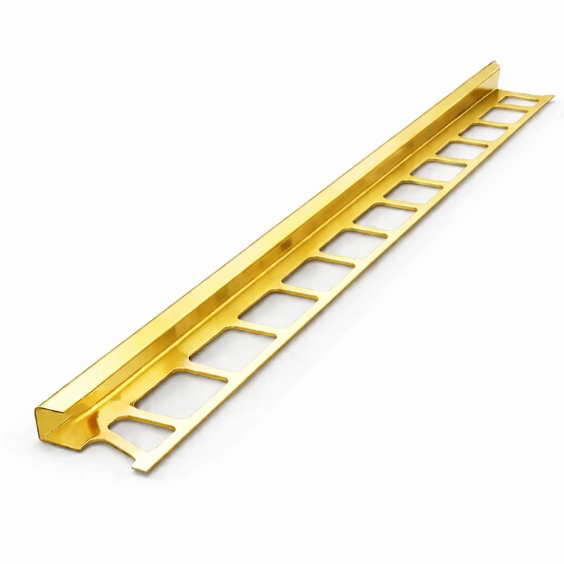 Colț exterior din aluminiu - Aur lustruit