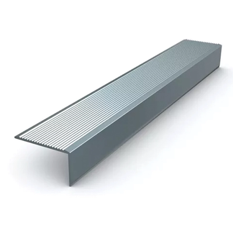 Aluminiu pentru trepte în formă de D 38x22 - Argint