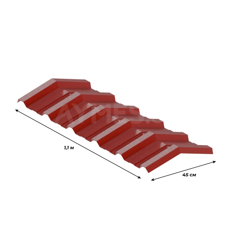 Capac superior trapezoidal – roșu