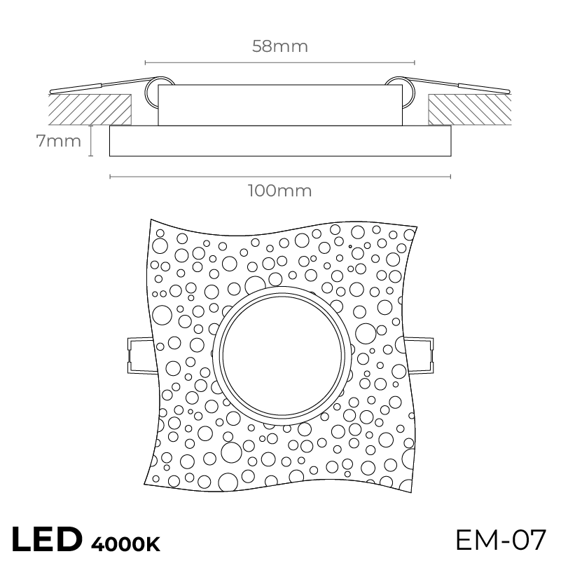 Aluminiu lună sticlă transparentă - 4000K