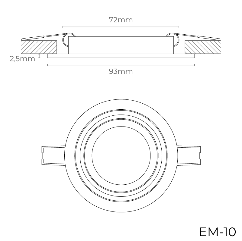 Lună din aluminiu albă rotundă