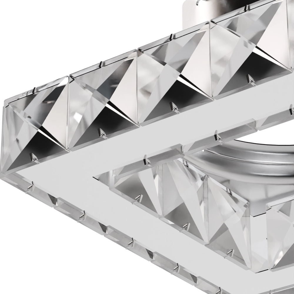 Luna de cristal crom pătrat