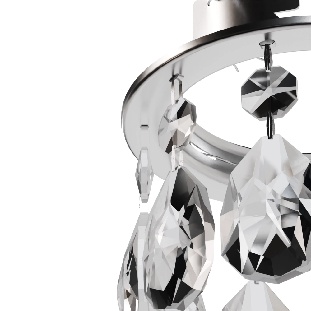 Lună de sticlă cromată