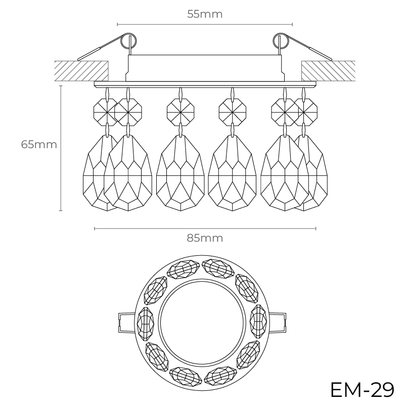 Lună de sticlă aur