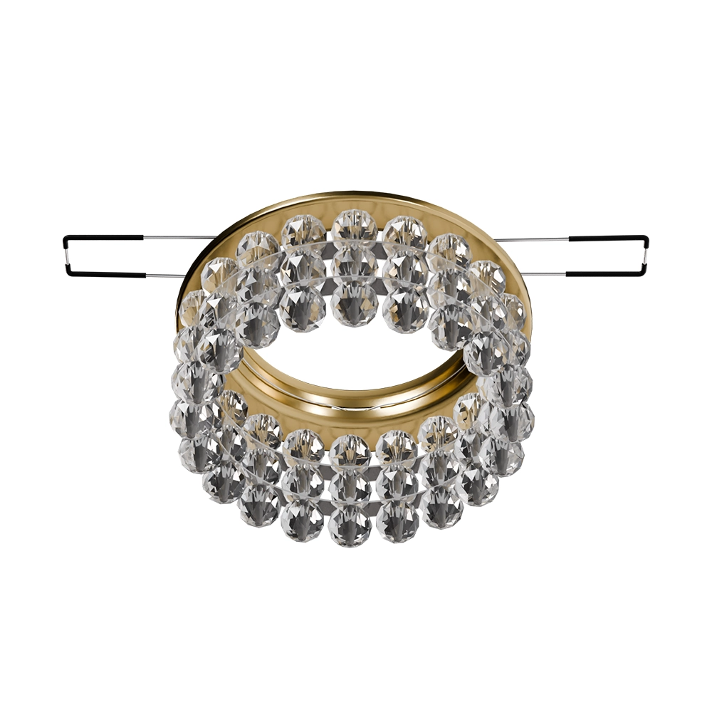 Lună cristal aur rotund