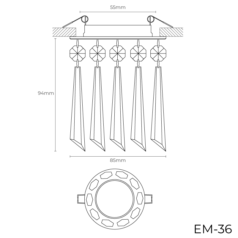 Lună de cristal crom