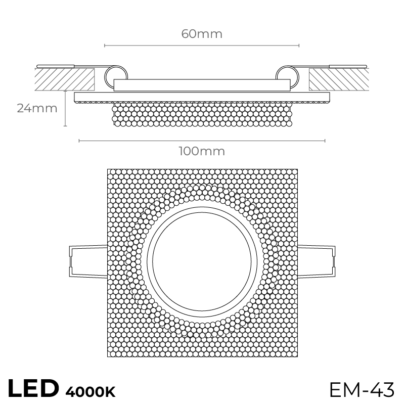 Lună de cristal pătrat