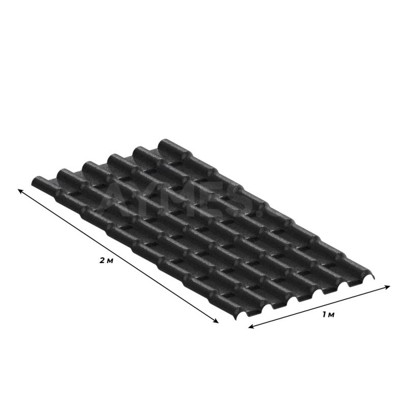 Țigle din PVC - antracit