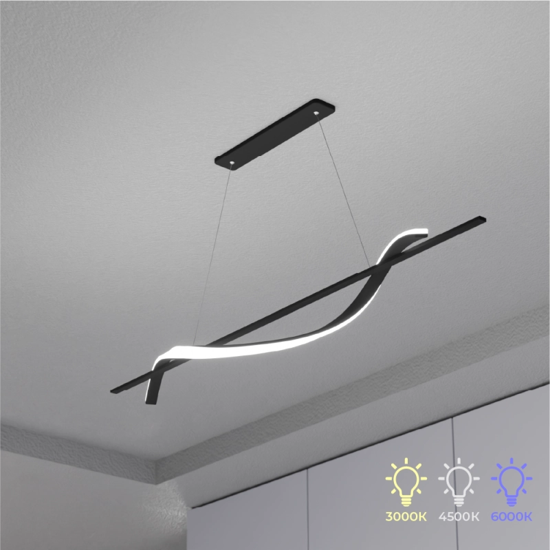 Candelabru suspendat 100cm Aluminiu + Acrilic