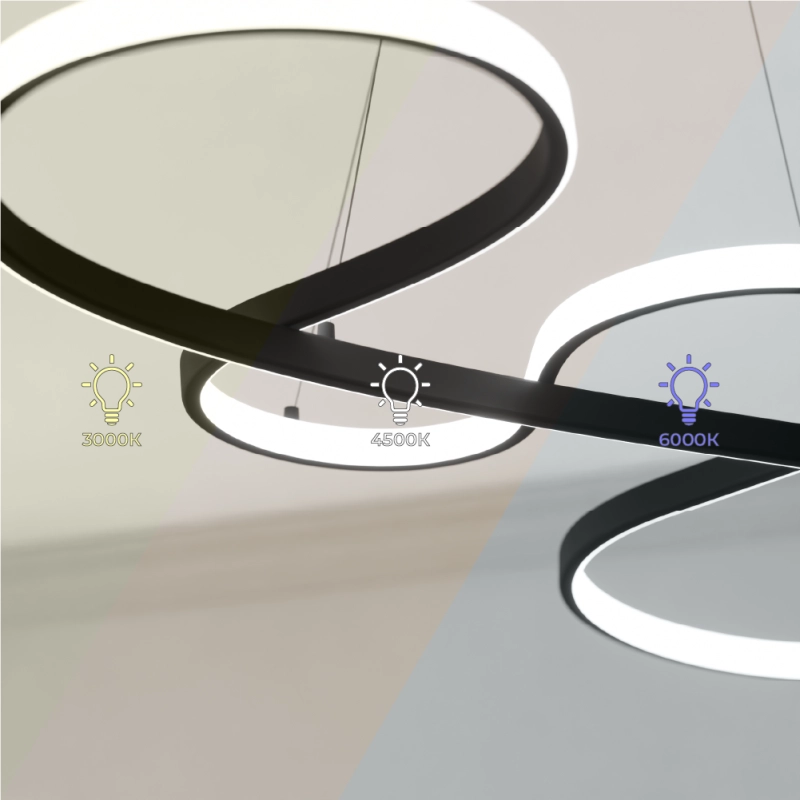 Candelabru LED suspendat (75+32cm)