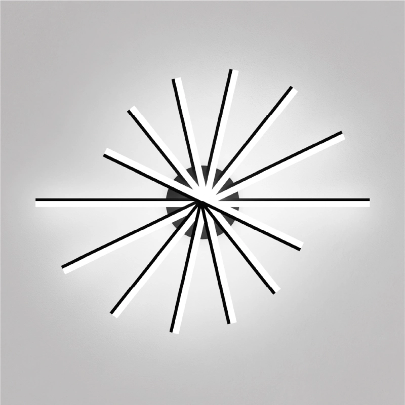 Candelabru LED negru 108x15cm 7L