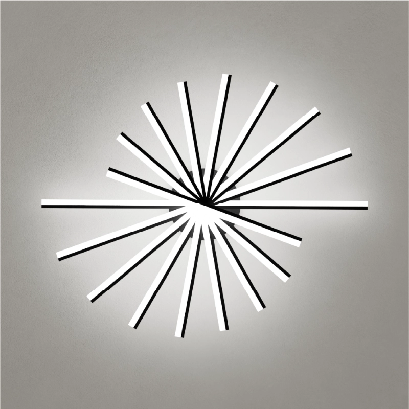 Candelabru LED negru 108x15cm 9L