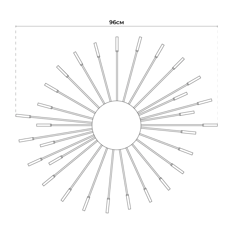 LED lampă de plafon (28+1) becuri 105x7 4500K