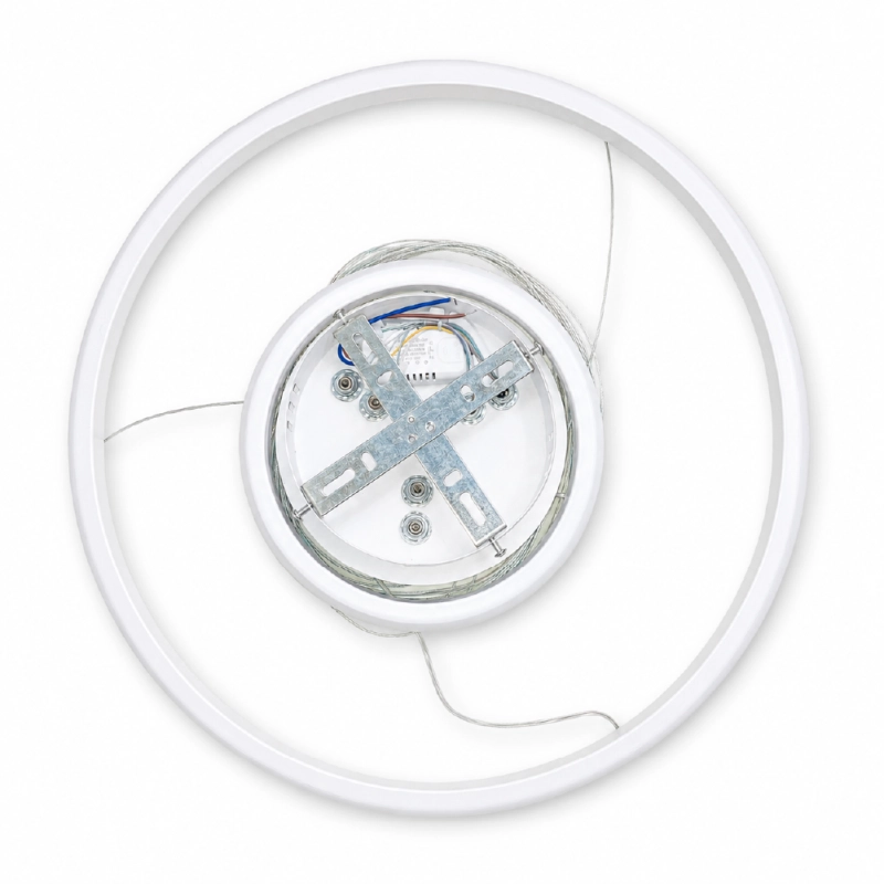 Candelabru LED 2 runde (20+40cm) Alb