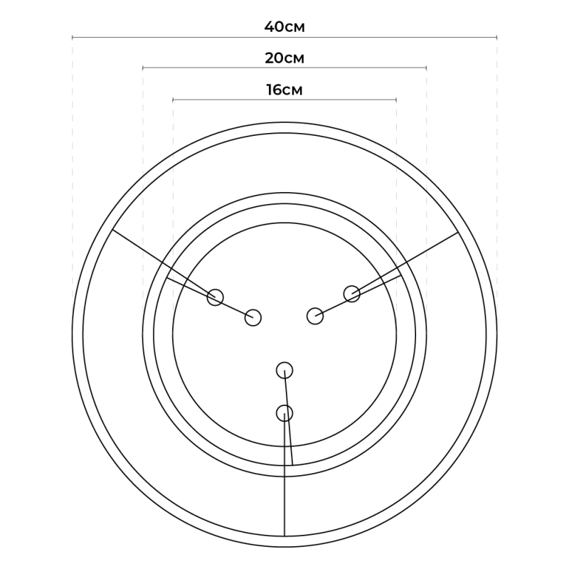 Candelabru LED 2 runde (20+40cm) Alb