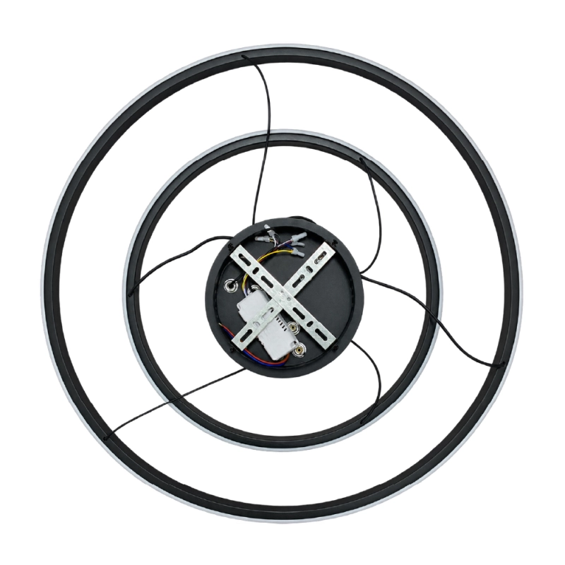 Candelabru LED 2 rotund (40+60cm) Negru