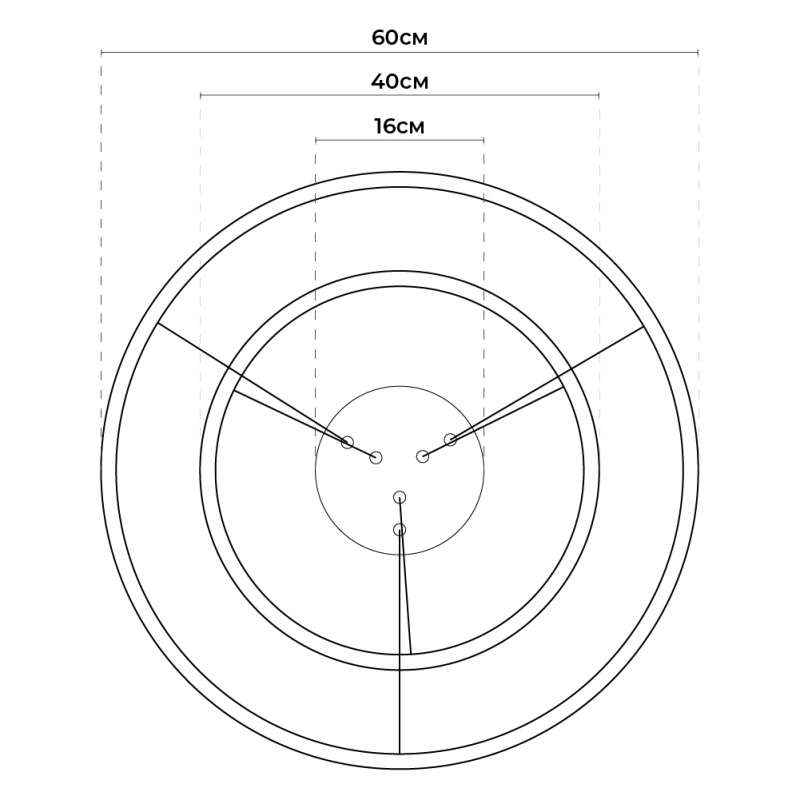 Candelabru LED 2 rotund (40+60cm) Negru