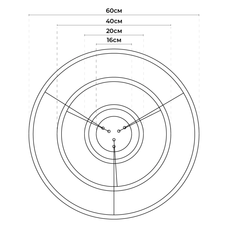 Candelabru LED 3 runde (20+40+60cm) Alb