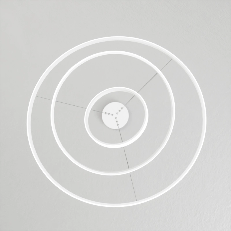 Candelabru LED 3 runde (20+40+60cm) Alb