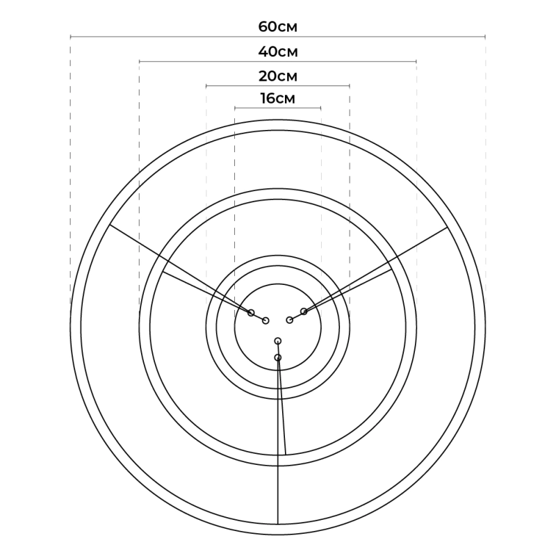 Candelabru LED 3 runde (20+40+60cm) Aur