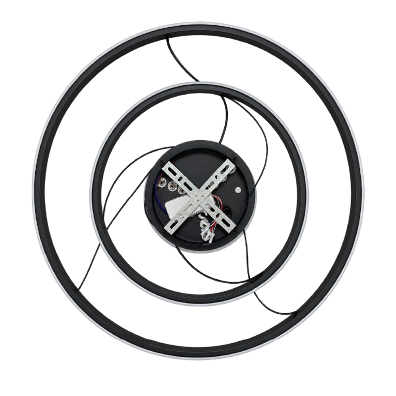 Candelabru LED 3 runde (20+40+60cm) Negru