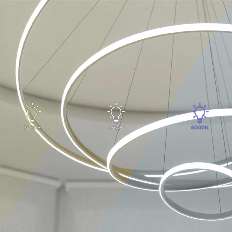 Candelabru LED 4 runde (20+40+60+80cm) Aur