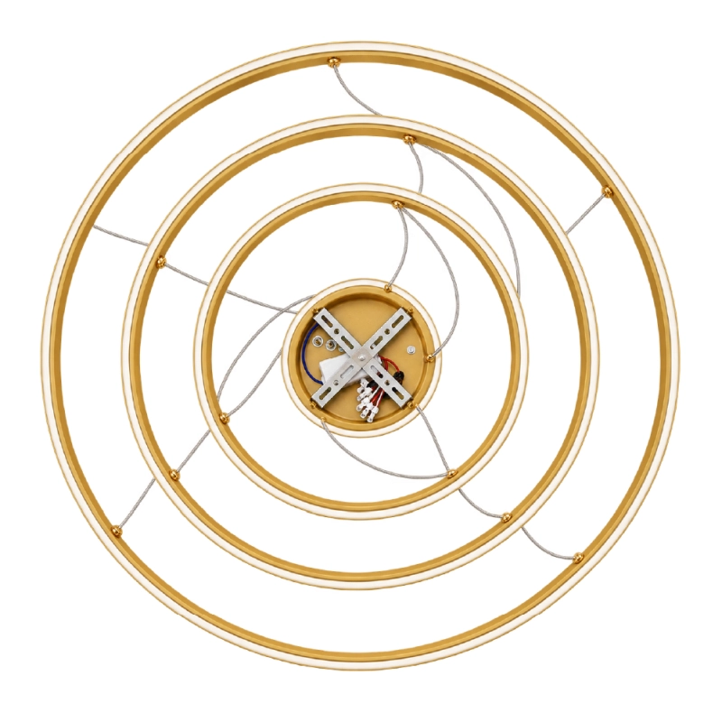 Candelabru LED 4 runde (20+40+60+80cm) Aur