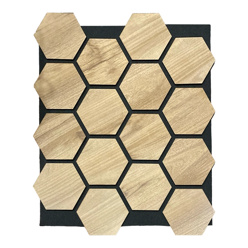Panou acustic Light Walnut - Honeycomb