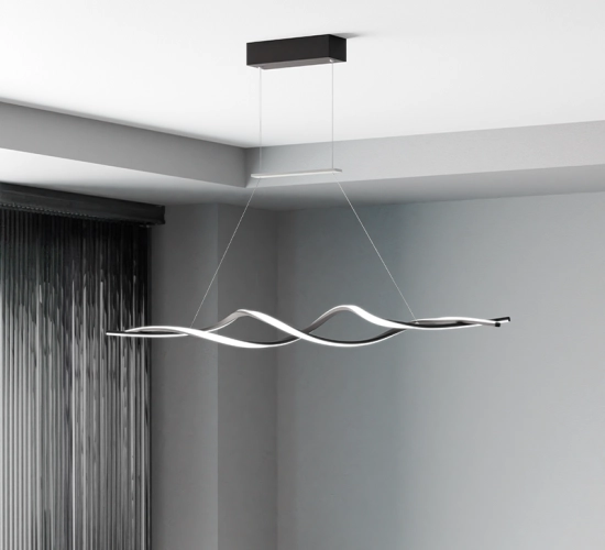 Candelabru suspendat LED negru